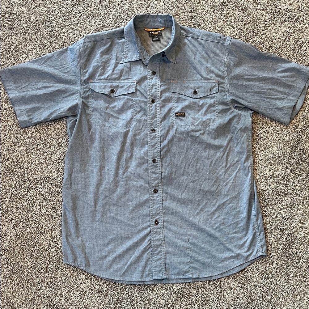 Ariat Blue Casual Button Down Shirt